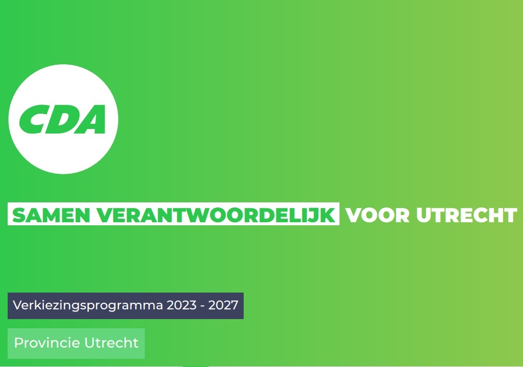 Verkiezingsprogramma Provinciale Staten 2023 - 2027 - Utrecht