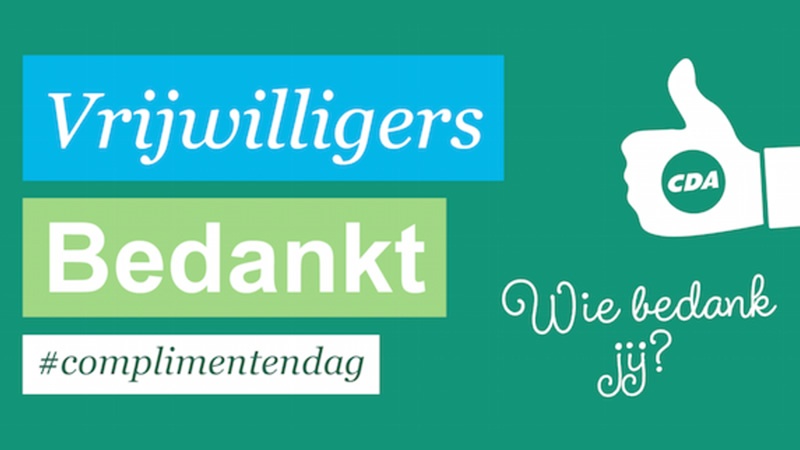 CDA Vijfheerenlanden bedankt alle vrijwilligers (en sommigen in het bijzonder)